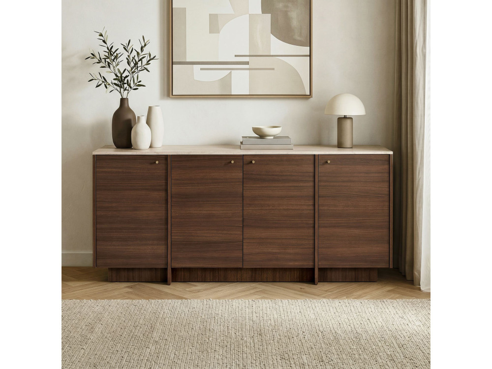 Consolle in legno "Varen" - 180 x 45 x 82 cm - Marrone