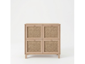 Scarpiere in legno "Dune" - 90 x 35 x 85 cm - Rovere