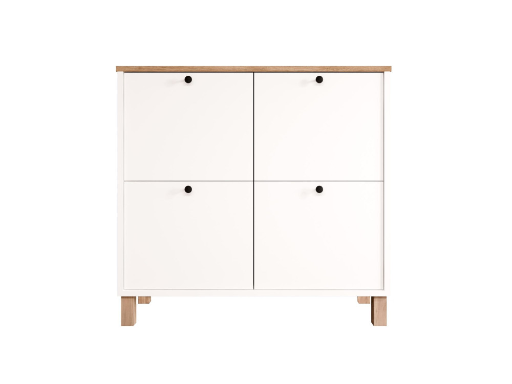Scarpiere in legno "Nord" - 90 x 35 x 85 cm - Bianco