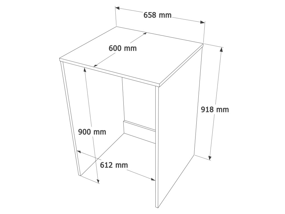Mobile per lavatrice in legno "Nord" - 66 x 60 x 92 cm - Bianco