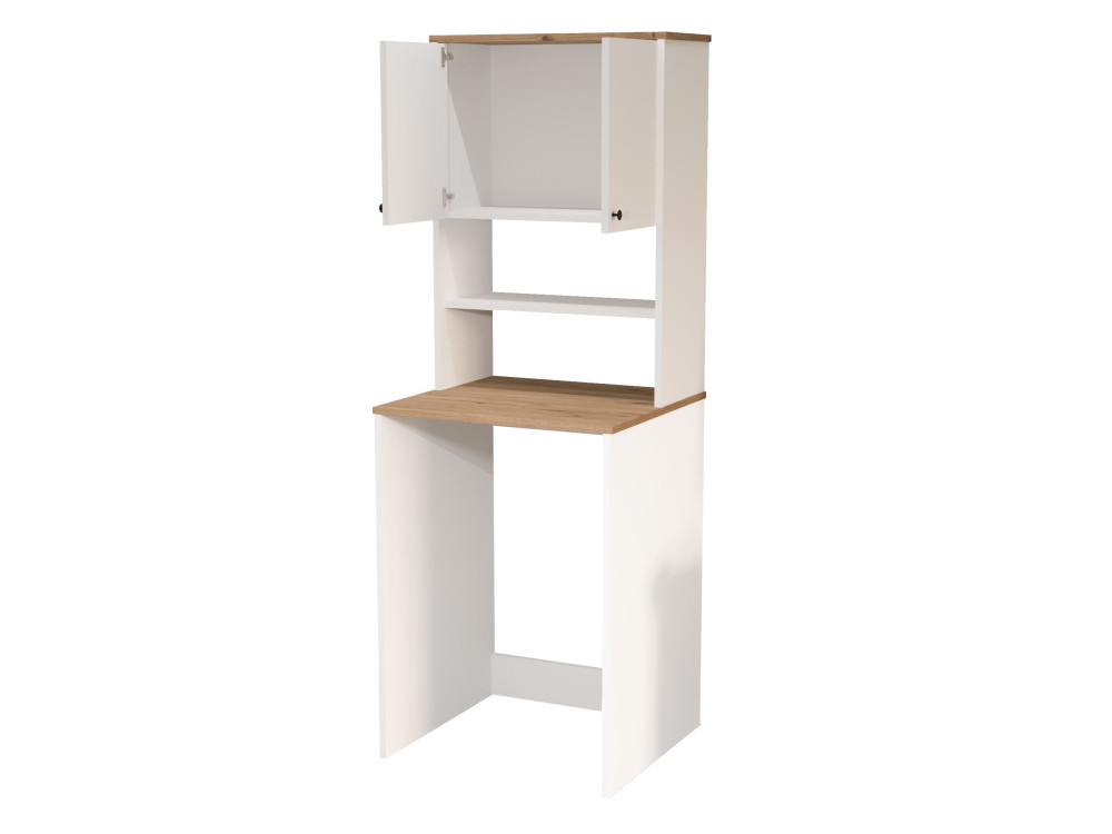Mobile per lavatrice in legno "Nord" - 66 x 60 x 183 cm - Bianco