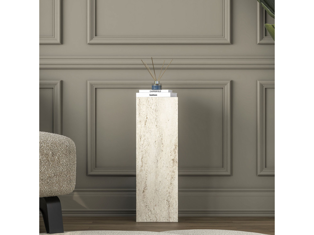Tavolino in legno "AD108" - 20 x 18 x 60 cm - Travertino