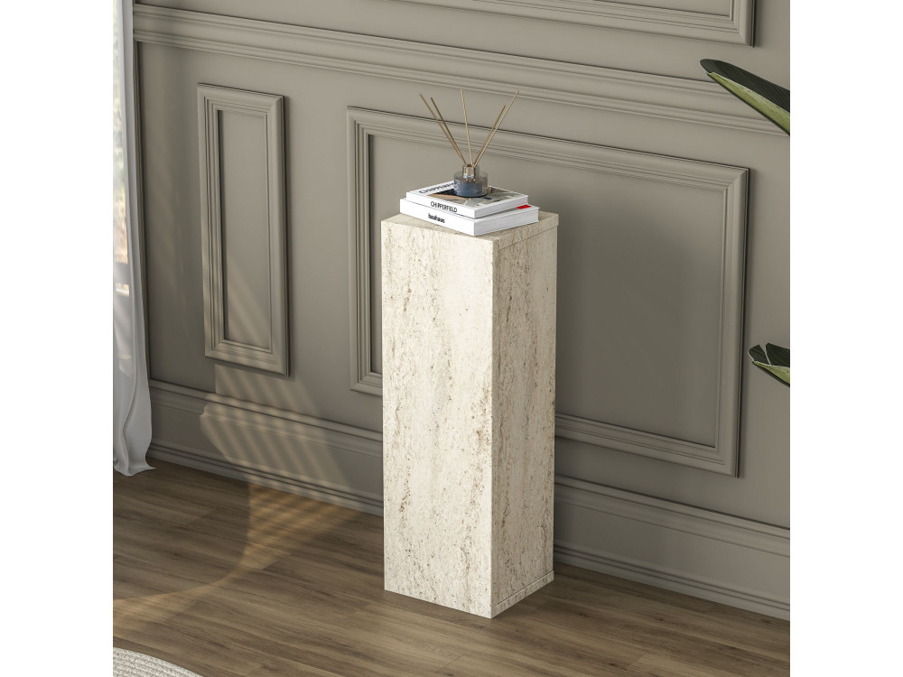 Tavolino in legno "AD108" - 20 x 18 x 60 cm - Travertino