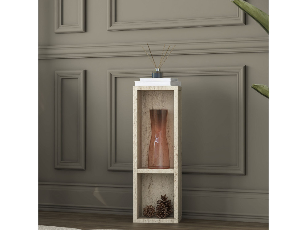Tavolino in legno "AD108" - 20 x 18 x 60 cm - Travertino
