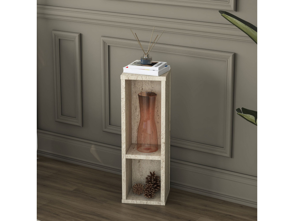 Tavolino in legno "AD108" - 20 x 18 x 60 cm - Travertino