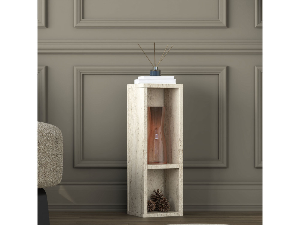 Tavolino in legno "AD108" - 20 x 18 x 60 cm - Travertino