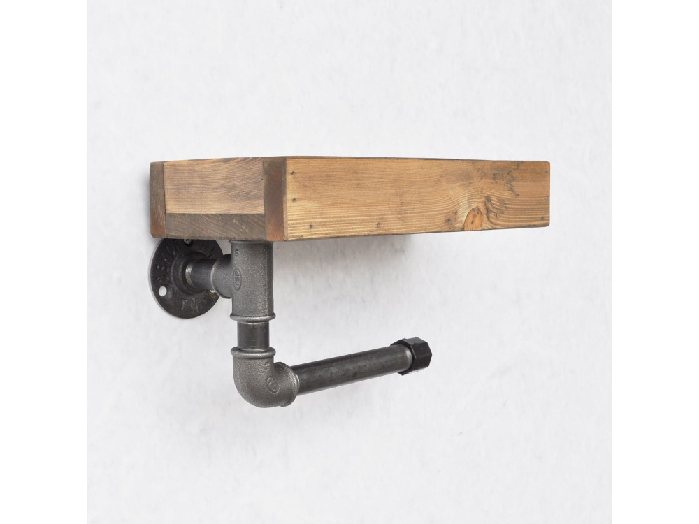 Ripiano in legno per tubi "Boruraf117" - 28 x 14 x 16 cm - Marrone