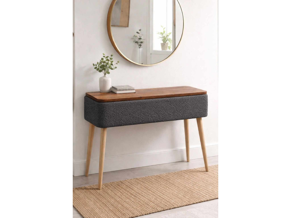 Credenza in legno "Sole" - 90 x 30 x 90 cm - Antracite