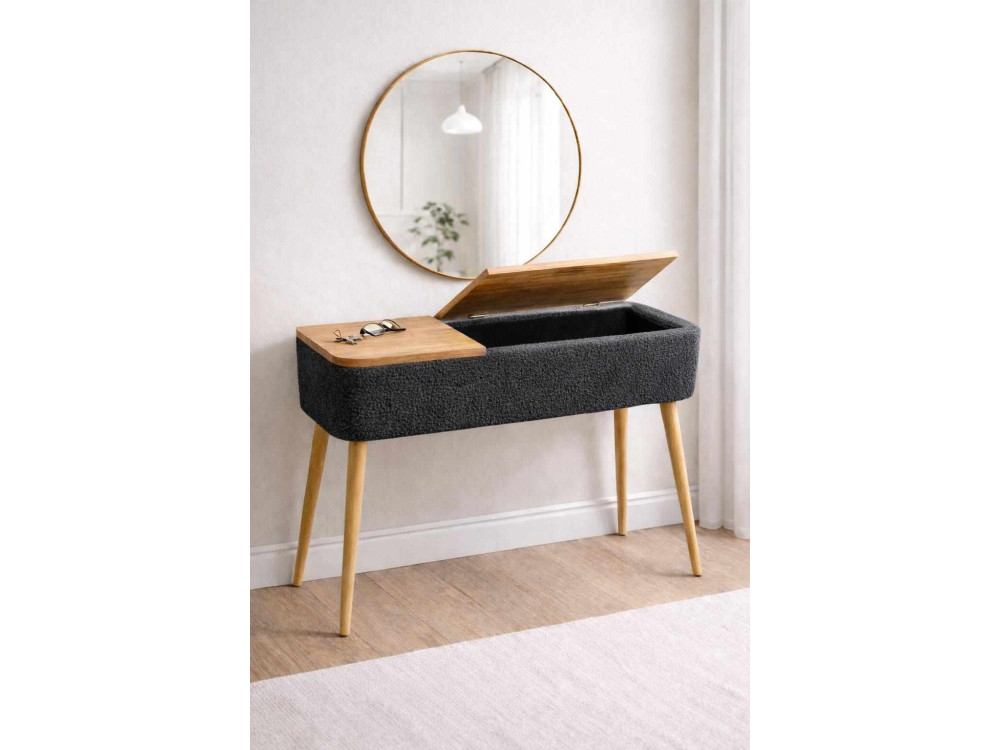 Credenza in legno "Sole" - 90 x 30 x 90 cm - Antracite