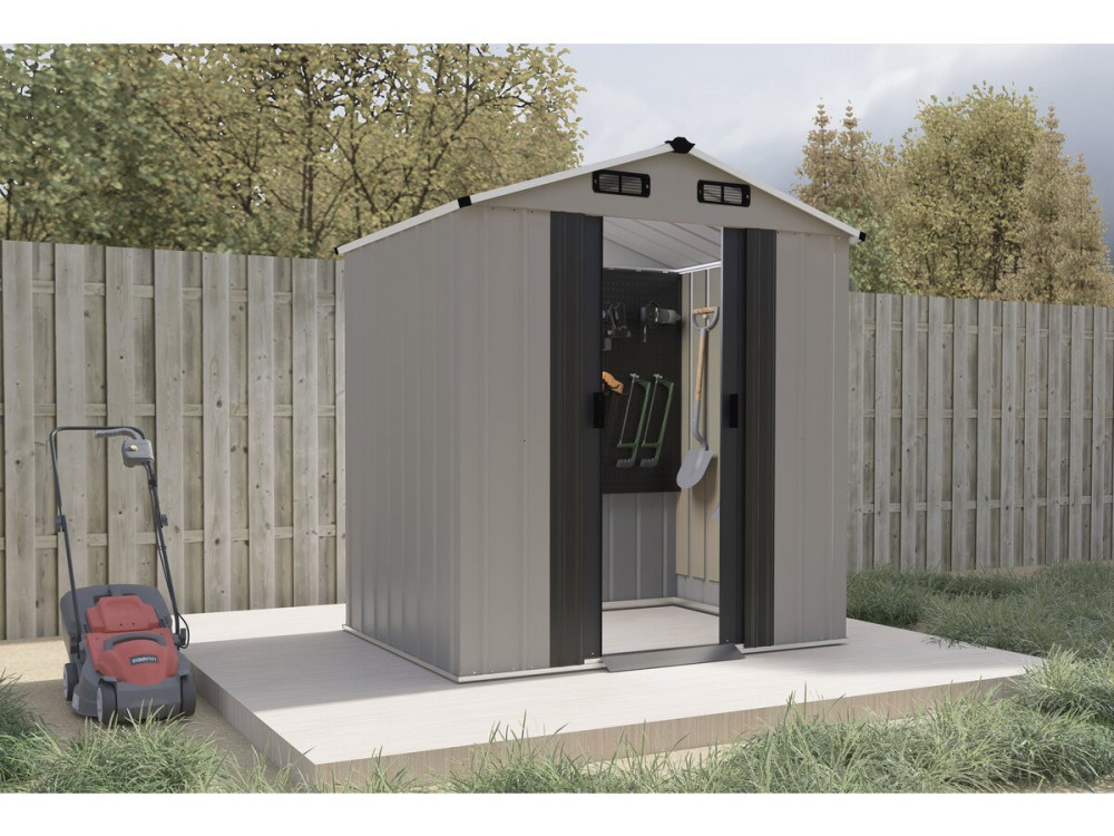 Casetta da giardino in metallo "Nebraska" - 2,17 m² - Grigio