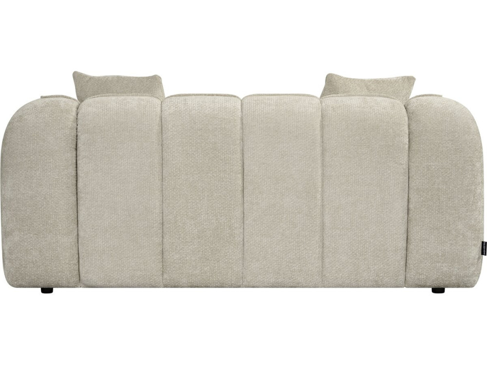 Divano lineare in stile "bubble" in tessuto "Wagram" - 2 posti - Beige