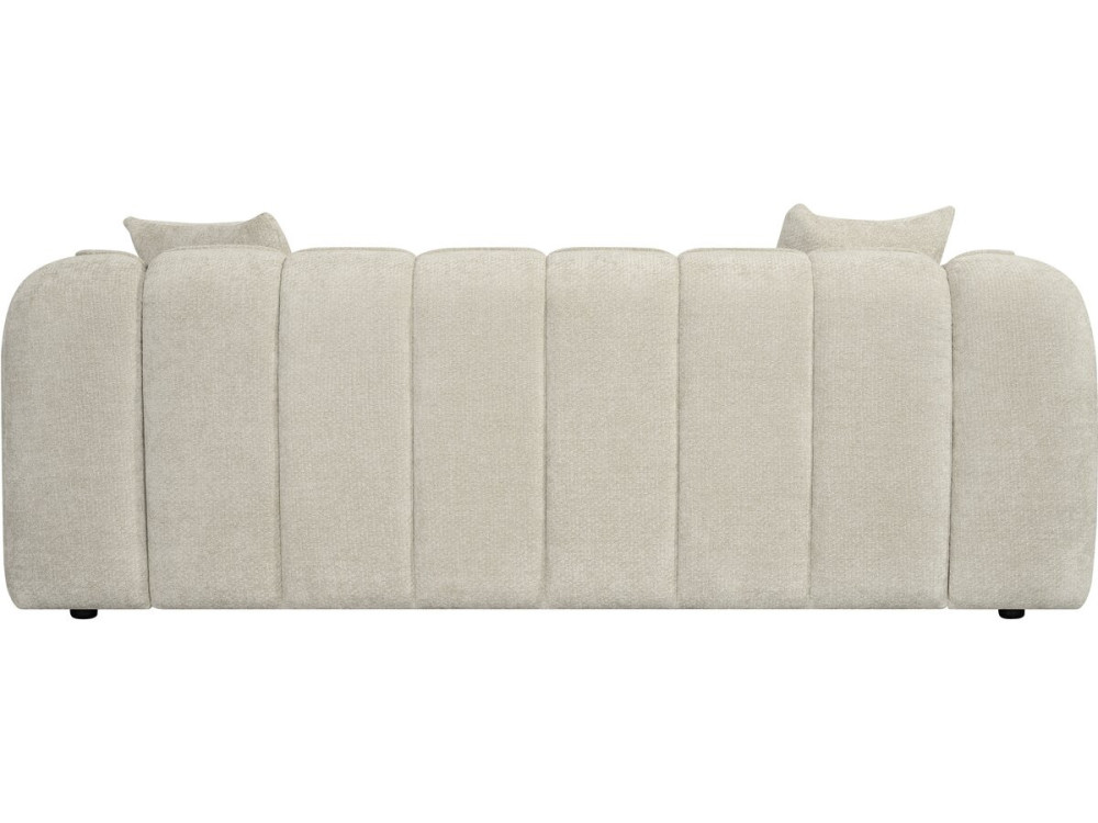 Divano lineare in stile "bubble" in tessuto "Wagram" - 3 posti - Beige