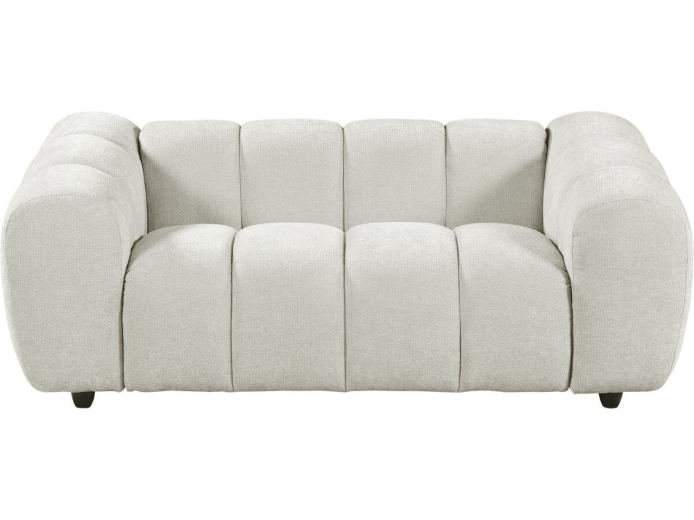 Divano lineare in stile "bubble" in tessuto "Courcelles" - 2 posti - Beige
