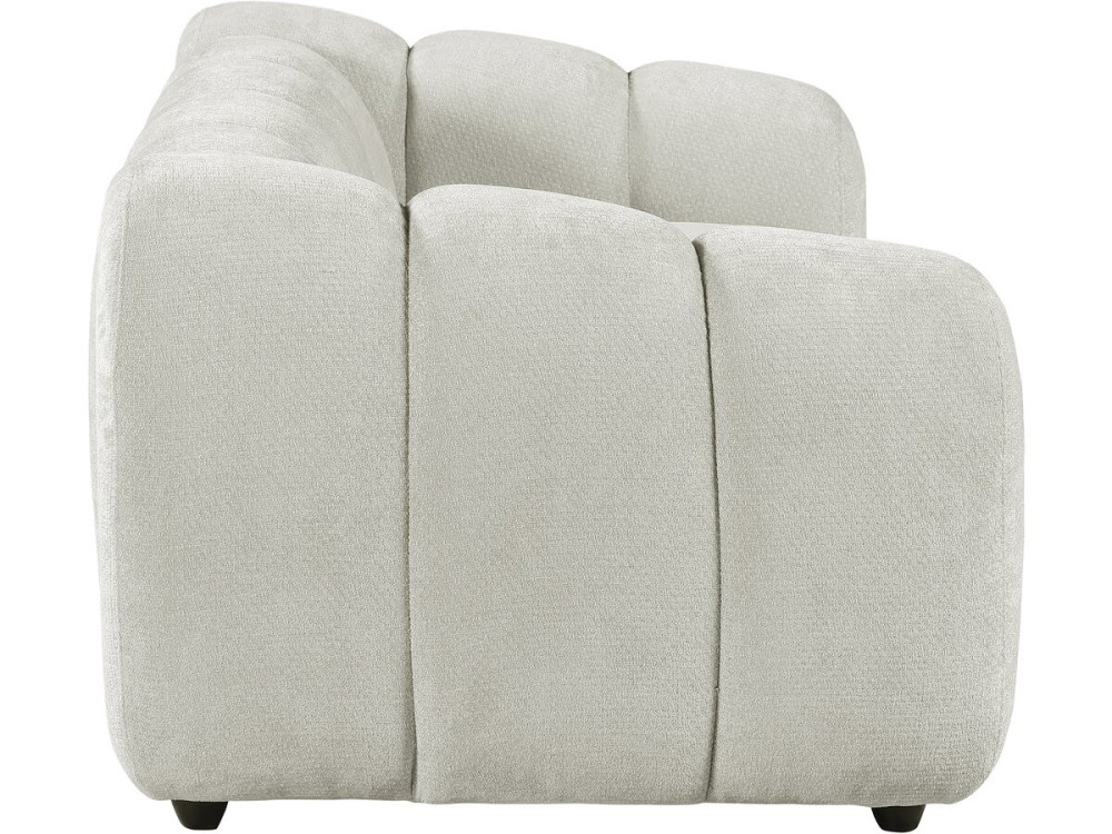 Divano lineare in stile "bubble" in tessuto "Courcelles" - 2 posti - Beige