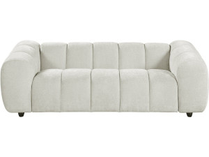 Divano lineare in stile "bubble" in tessuto "Courcelles" - 3 posti - Beige