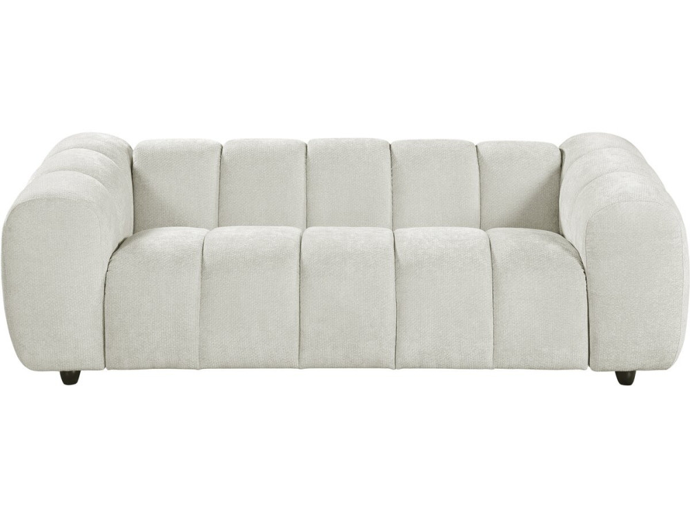 Divano lineare in stile "bubble" in tessuto "Courcelles" - 3 posti - Beige