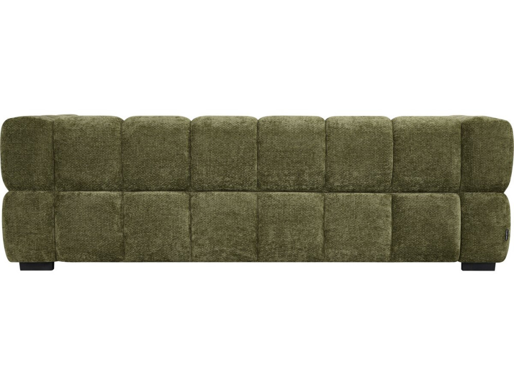 Divano lineare in stile "bubble" in tessuto "Spontini" - 3 posti - Verde