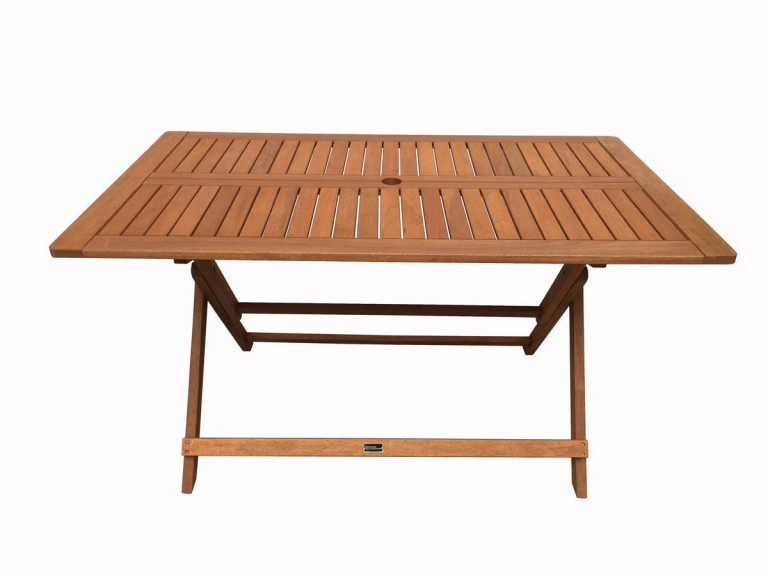 Tavolo pieghevole esotico "Hong Kong" - Maple - 135 x 80 cm - Marrone chiaro