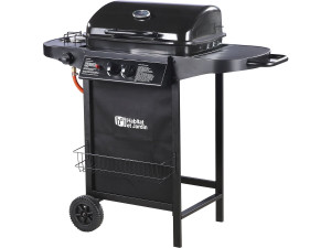 Barbecue gas "Party 3" - 3 piastre di cui 1 laterale - 9.38 kW -Nero