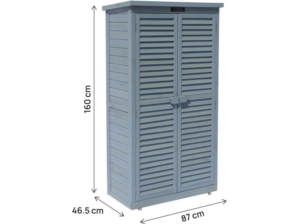 Armadio da giardino SPACE - 87 x 46.5 x 160 cm - Azzurro