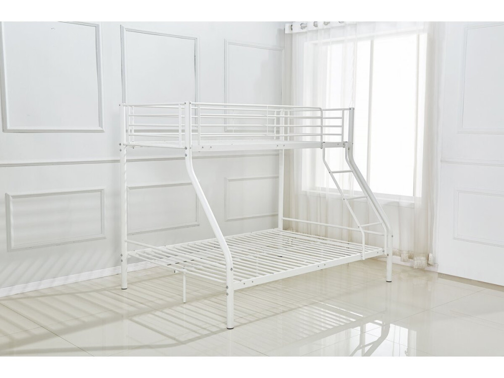 Letto a castello "LEO" - Bianco - Metallo