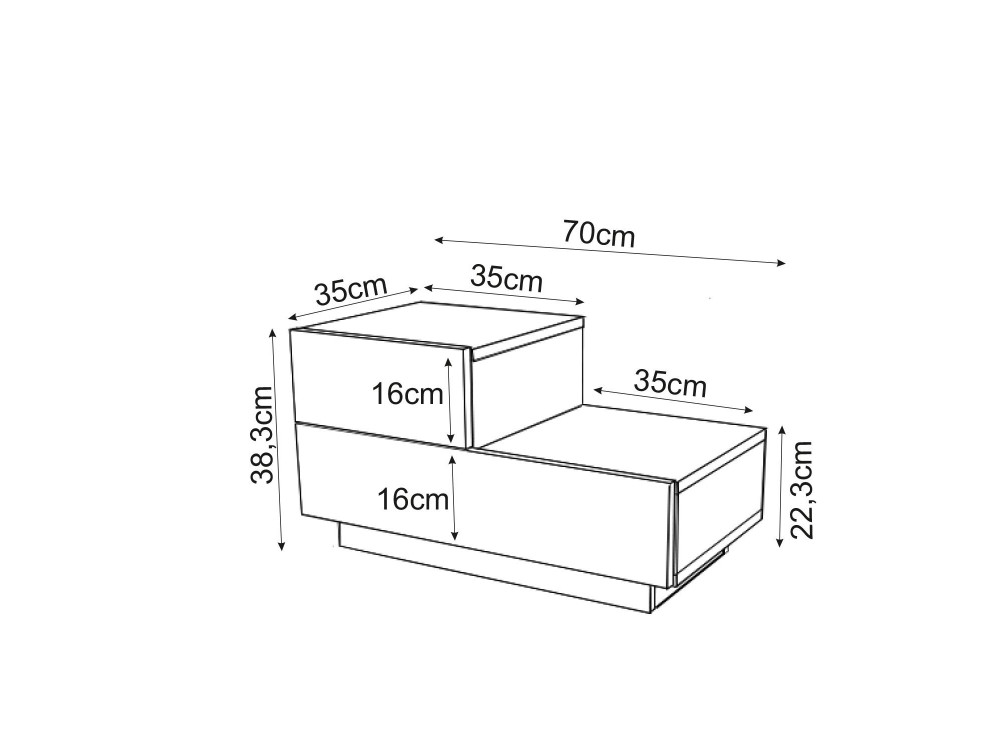 Parametre 1 Anthracite Parametre 2 70 x 38.3 x 35 cm