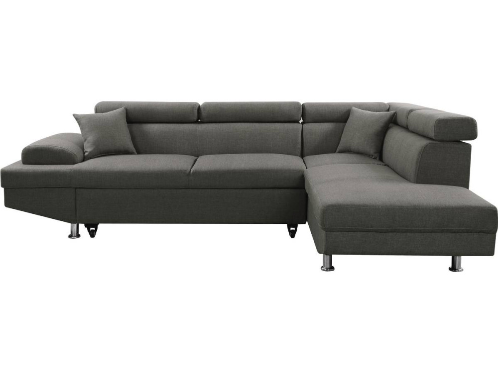 Divano ad angolo "Sophia luxe" - 265 x 190.5 x 80/91 cm - Grigio - Angolo destro