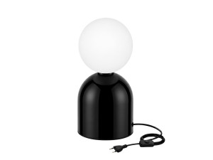 Lampada da tavolo in metallo "Pupa" - 14 x 14 x 25 cm - Nera