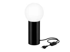 Lampada da tavolo in metallo "Polo" - 15 x 15 x 35 cm - Nera