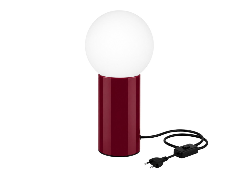 Lampada da tavolo in metallo "Polo" - 15 x 15 x 35 cm - Rossa