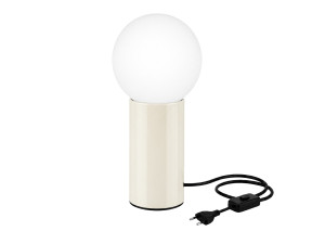Lampada da tavolo in metallo "Polo" - 15 x 15 x 35 cm - Beige