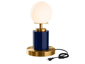 Lampada da tavolo in metallo "Moira" - 17 x 17 x 34 cm - Blu