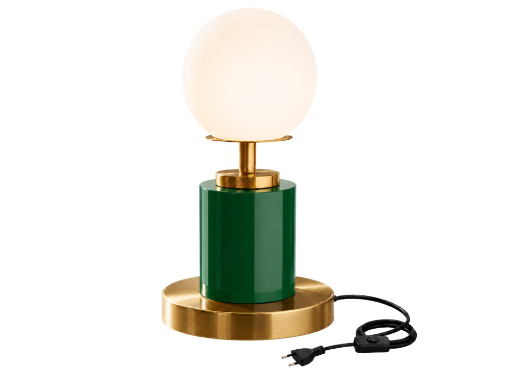 Lampada da tavolo in metallo "Moira" - 17 x 17 x 34 cm - Verde