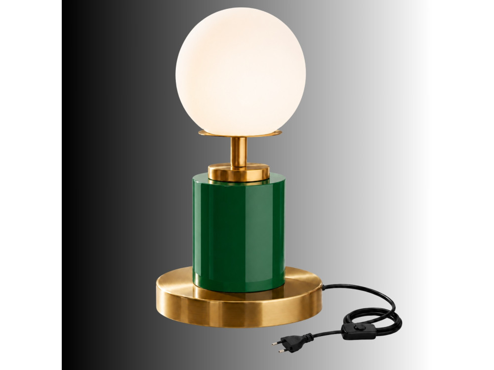 Lampada da tavolo in metallo "Moira" - 17 x 17 x 34 cm - Verde