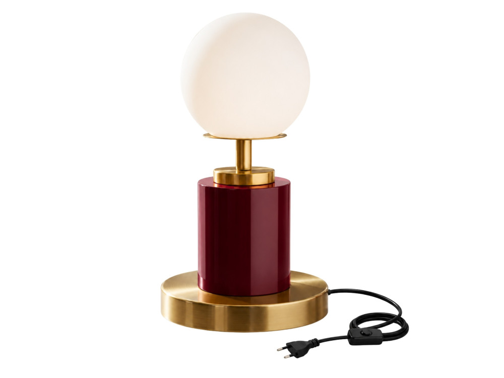 Lampada da tavolo in metallo "Moira" - 17 x 17 x 34 cm - Rossa