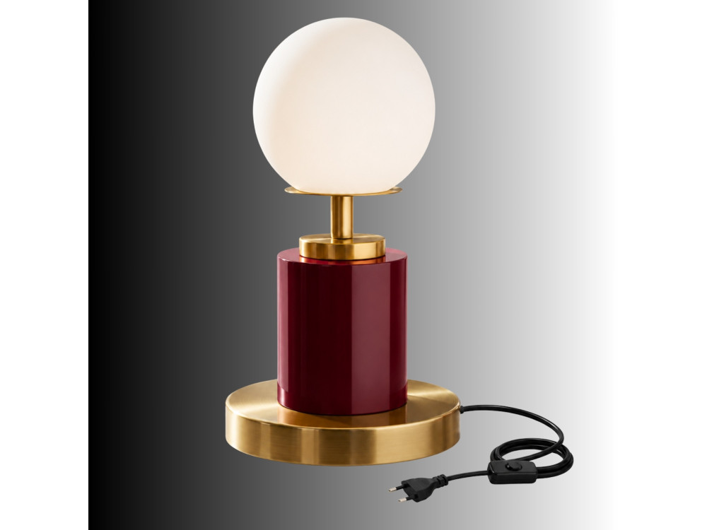 Lampada da tavolo in metallo "Moira" - 17 x 17 x 34 cm - Rossa