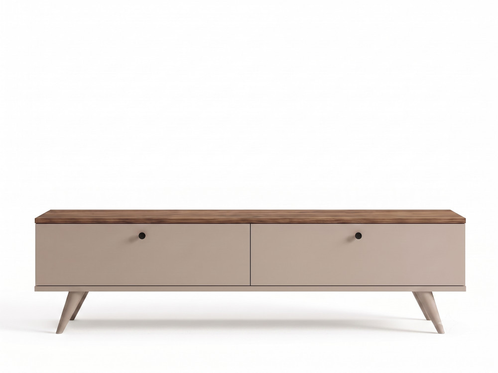 Mobile TV in legno "Paris" - 160 x 25 x 40 cm - Noce / Cachemire