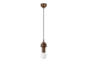 Lampada a sospensione in legno "Rotas" - 10 x 10 x 113 cm - Marrone