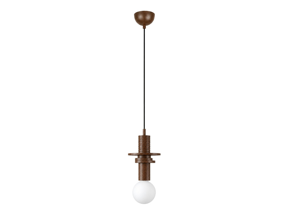 Lampada a sospensione in legno "Rotas" - 13 x 13 x 113 cm - Marrone