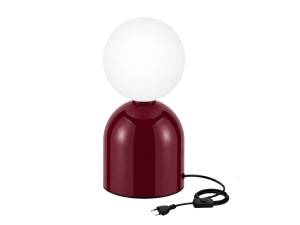 Lampada da tavolo in metallo "Pupa" - 14 x 14 x 25 cm - Rossa