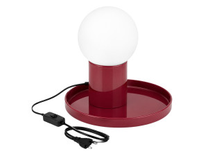 Lampada da tavolo in metallo "Tray" - 20 x 20 x 17 cm - Rossa