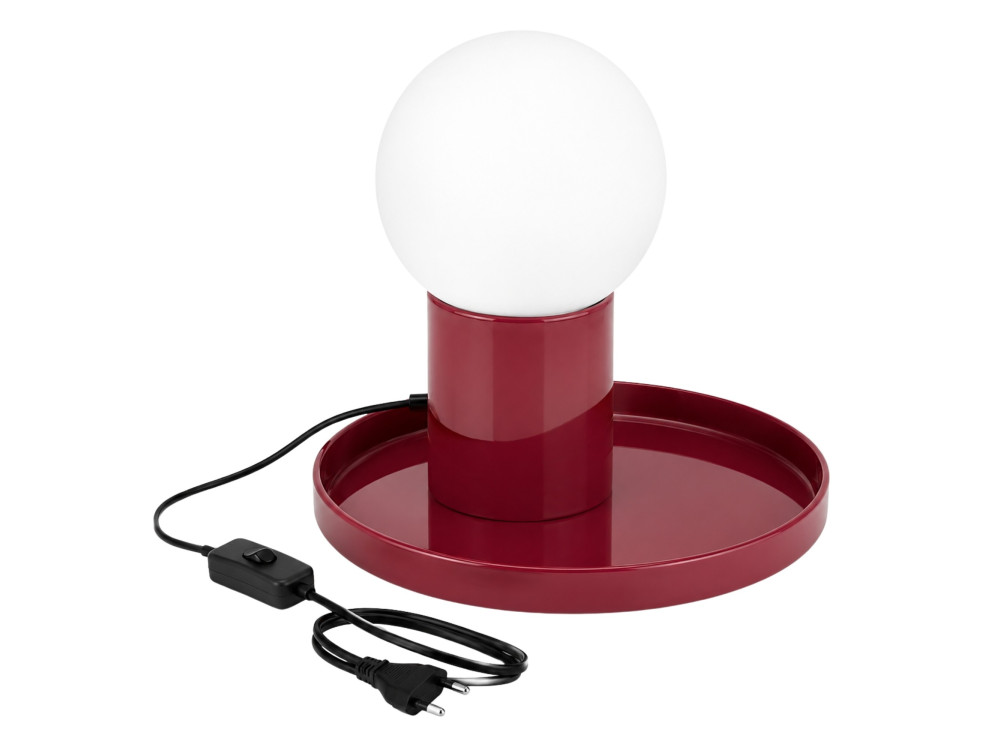 Lampada da tavolo in metallo "Tray" - 20 x 20 x 17 cm - Rossa
