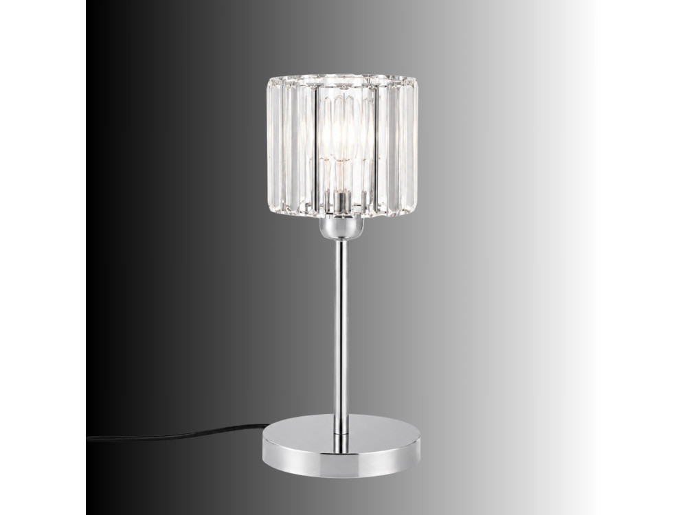 Lampada da tavolo in metallo "Yakops" - 17 x 17 x 50 cm - Grigio