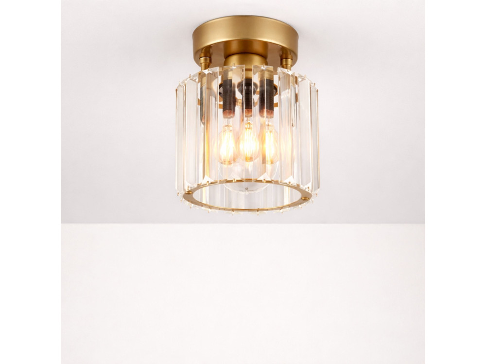 Lampada da soffitto in metallo "Yakops" - Altezza 17 cm - Giallo
