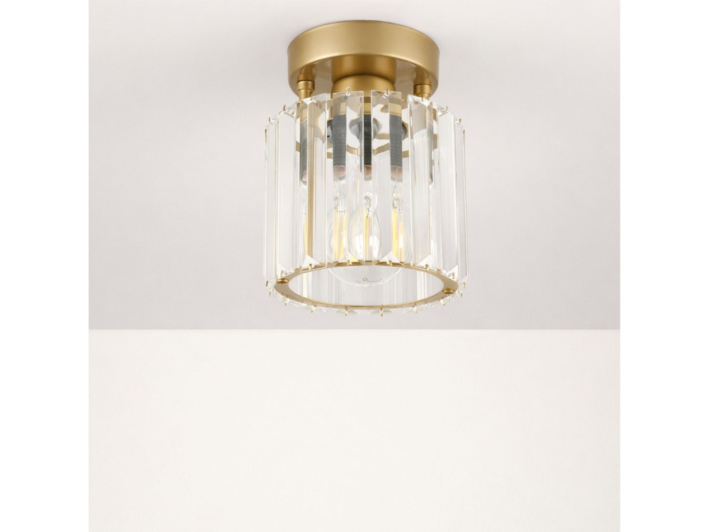 Lampada da soffitto in metallo "Yakops" - Altezza 17 cm - Giallo