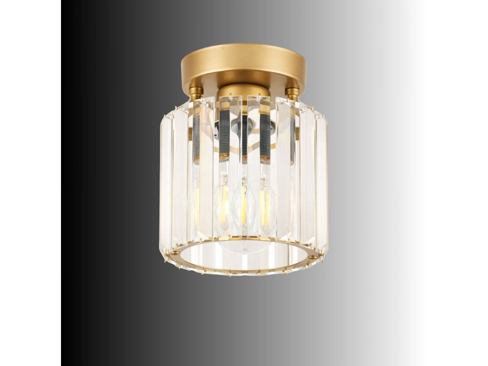 Lampada da soffitto in metallo "Yakops" - Altezza 17 cm - Giallo