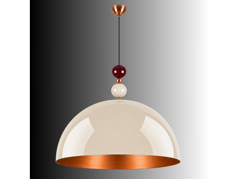 Lampada a sospensione in metallo "Bubble" - 60 x 60 cm - Beige