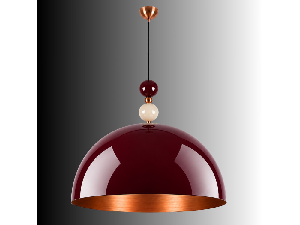 Lampada a sospensione in metallo "Bubble" - 60 x 60 cm - Bordeaux