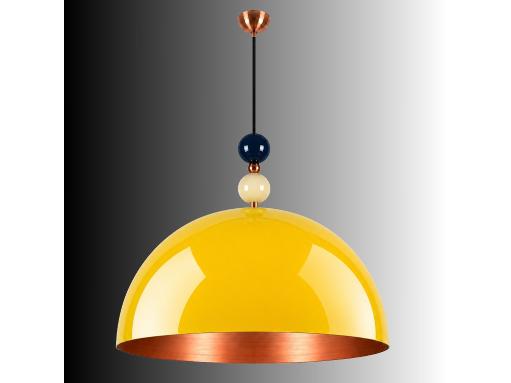 Lampada a sospensione in metallo "Bubble" - 60 x 60 cm - Giallo