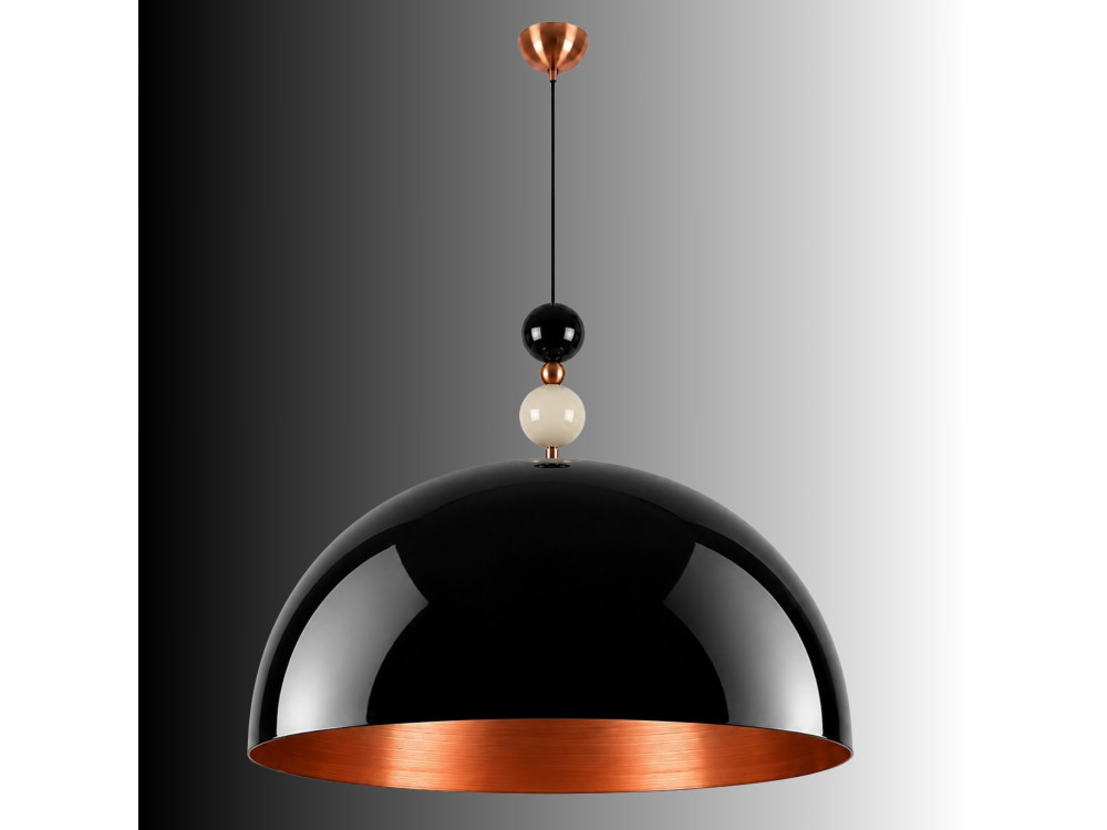 Lampada a sospensione in metallo "Bubble" - 60 x 60 cm - Nero